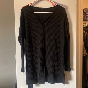 Rue 21 black V neck sweater size 1X